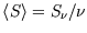 $\left\langle S \right\rangle =S_\nu/\nu$