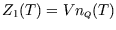 $Z_1(T)=V n_{\scriptscriptstyle Q}(T)$