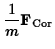 $\displaystyle {1\over m}{\bf F}_{\rm Cor}$