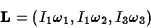 \begin{displaymath}{\bf L}=(I_1\omega_1,I_1\omega_2,I_3\omega_3)\end{displaymath}