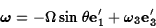 \begin{displaymath}\hbox{\boldmath {$\omega$}}=-\Omega\sin\theta{\bf e}_1^\prime
+\omega_3{\bf e}_3^\prime\end{displaymath}