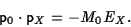 \begin{displaymath}{\sf p}_0\cdot{\sf p}_X=-M_0E_X.\end{displaymath}